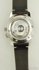 Glycine 25J automatic Airman DC-4 Purist 24-hour wrist watch w/ quickset date, WR SS case, wood box