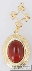 Oval locket with medium cameo recess & metal design connectors, in a variety of finishing options