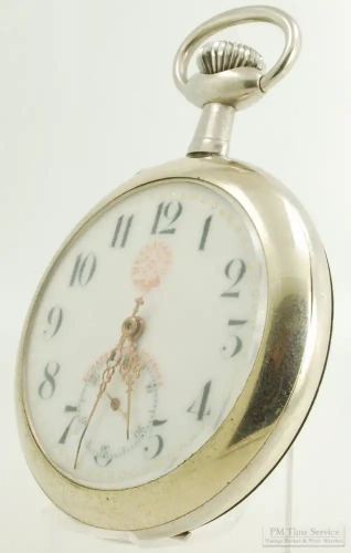 PM3077: Messaggero (Italy) 55mm 16J PS pocket watch, case #407C