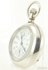 Elgin 18S 21J LS Father Time grade 367 Up & Down indicator pocket watch, Dueber coin silver case