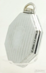 Waltham 12S 15J grade No. 220 pocket watch #13989440, attractive 8-sided WBM fully engraved case