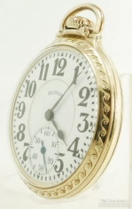 Illinois 16S 21J LS adj. 6p Bunn Special 60 hour pocket watch #5120334, YGF SB&B model #29 case