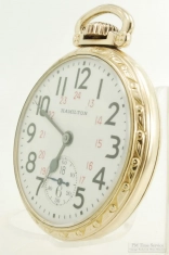 Hamilton 16S 21J LS adj. 6p grade 992B pocket watch #C294622, YGF SB&B model 11 case, Canadian dial