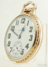 Hamilton 16S 21J LS adj. 5p grade 992E pocket watch #2592924, Keystone YGF bar-over-crown SB&B case