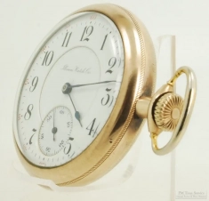 Illinois 16S 21J LS HCM grade 174 pocket watch #2213038, impressive fully engraved YGF SB&B case