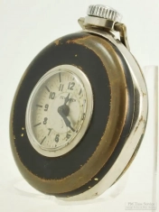 New Haven 16S 0J "dollar watch" pocket watch, heavy five-sided WBM case, elaborate Lone Ranger scene