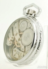 Burlington by Illinois 16S 21J HCM adj. grade 108 pocket watch #3217114, WBM engraved display case