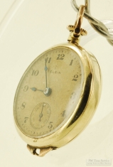 Elgin 10-OS 15J Lady Elgin grade 444 ladies' pocket watch #20238966, 14k solid green gold HB case