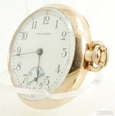 Waltham OS 7J HCM Seaside ladies' pocket watch #14430067, heavy smooth polish YGF HB case