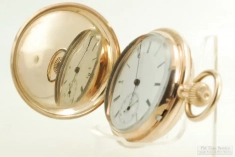 Onésime Molière 40mm 16J LS ladies' pocket watch #12016, impressive YGF fully engraved HC