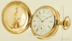 Waltham 6S 15J Seaside ladies' pocket watch #13435429, YGF engraved HC, inscribed