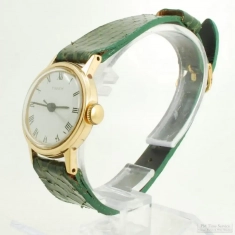 Timex 0J ladies' wrist watch, classic YBM & SS round smooth polish case with a narrow bezel