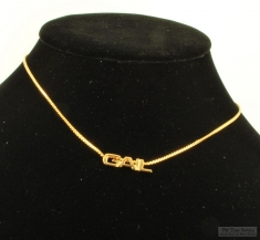 YBM 15" serpentine-link choker-style necklace with an affixed "Gail" pendant