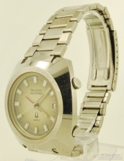 Bulova Accutron grade 218 Mark II wrist watch #N1 3-265035 with dual time and date, SS case