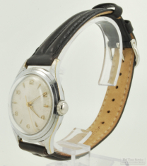 Nisus 17J Precision wrist watch, heavy WBM & SS round WR case with a smooth polish stepped bezel