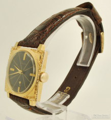 Northwest Novelties 1J Lucerne grade FYG wrist watch, formed aluminum case with a gold plated finish