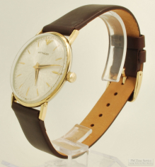 Wittnauer 17J grade 11BG3 AXA wrist watch, handsome thin-model YGF model #1200 WR round case