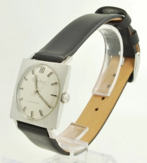 Lucien Piccard 17J Supreme LP70 automatic wrist watch #G50318, handsome WBM & SS square WR case