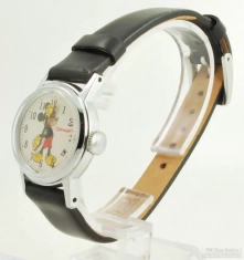 Ingersoll for Walt Disney Productions 0J Mickey Mouse "dollar" wrist watch, WBM chrome & SS case