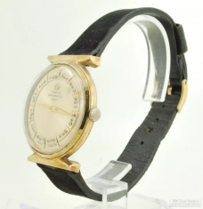 Royano 1J Cimeqa Agromatic grade N3 wrist watch, distinctive YBM round case, inset crystal markers